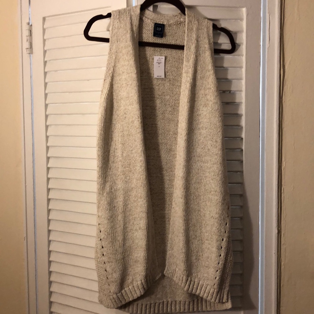 Cotton open light sweater vest